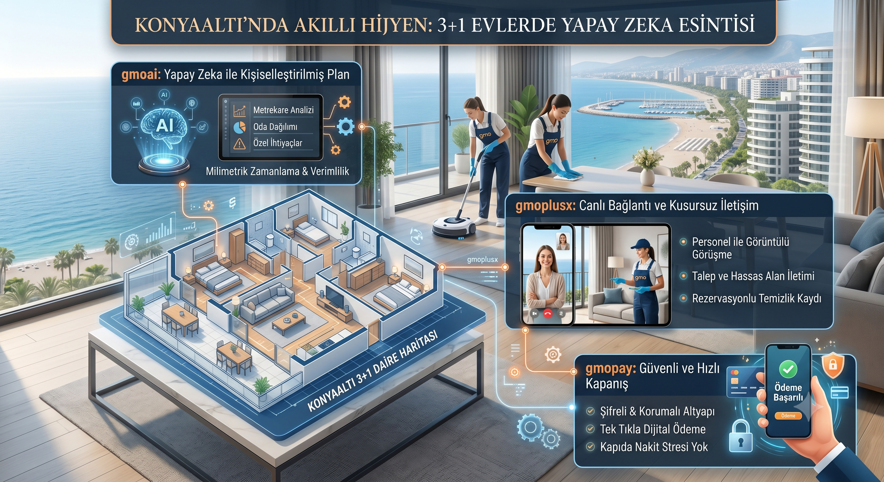 Konyaaltı’nda Akıllı Hijyen: 3+1 Evlerde Yapay Zeka Esintisi