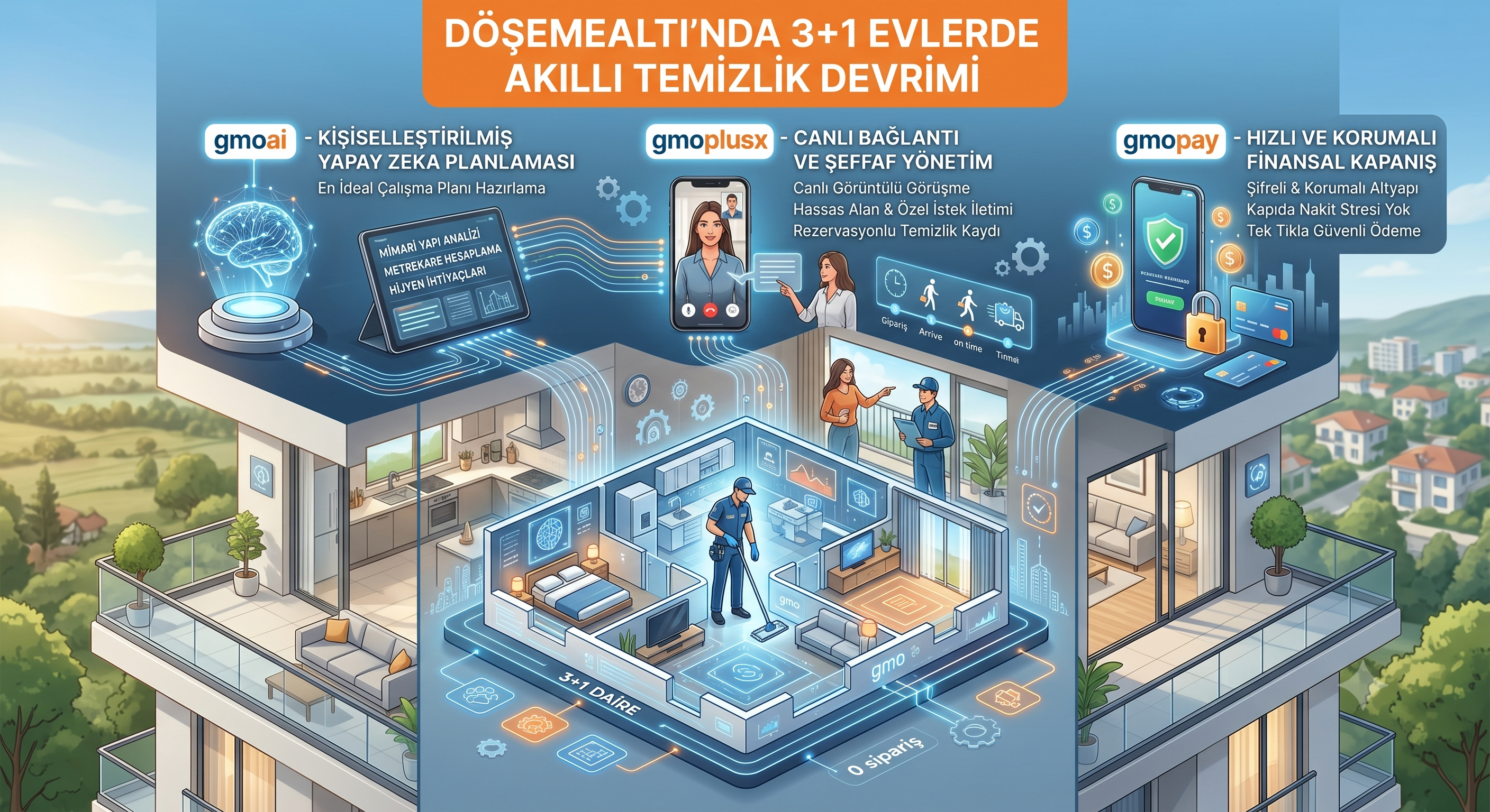 Döşemealtı’nda 3+1 Evlerde Akıllı Temizlik Devrimi