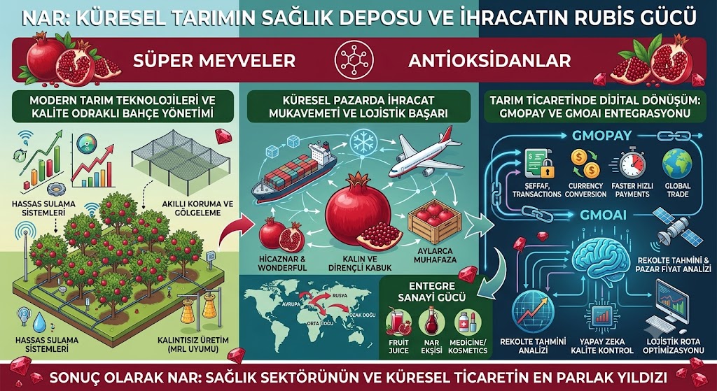 Nar: Küresel Tarımın Sağlık Deposu ve İhracatın Rubis Gücü