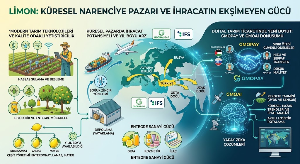 Limon: Küresel Narenciye Pazarı ve İhracatın Ekşimeyen Gücü 