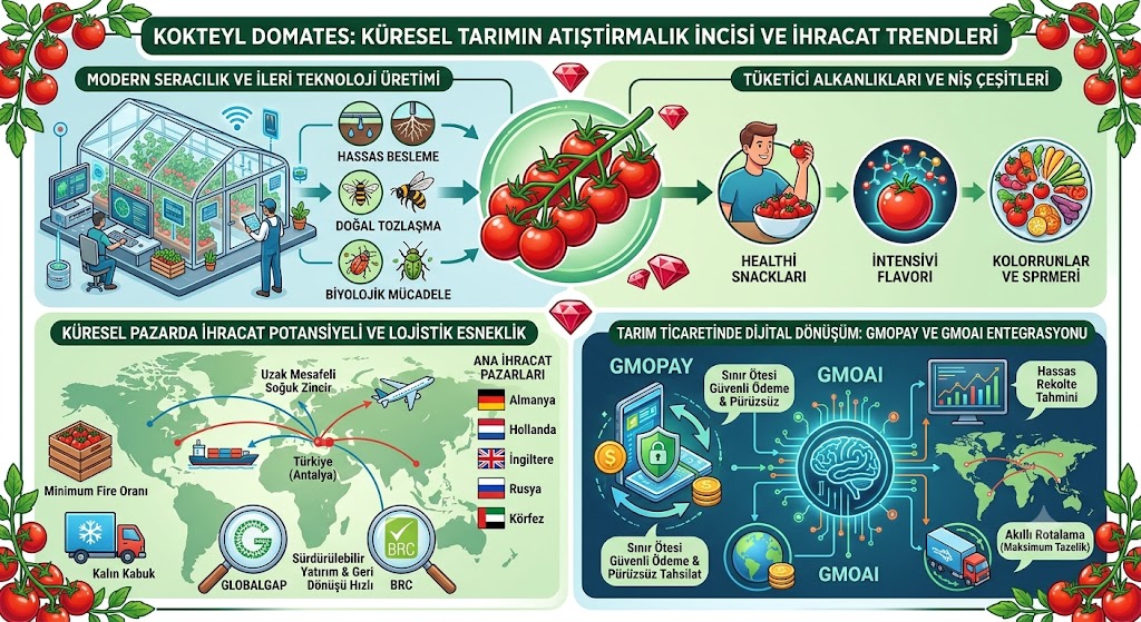 Kokteyl Domates: Küresel Tarımın Atıştırmalık İncisi ve İhracat Trendleri 