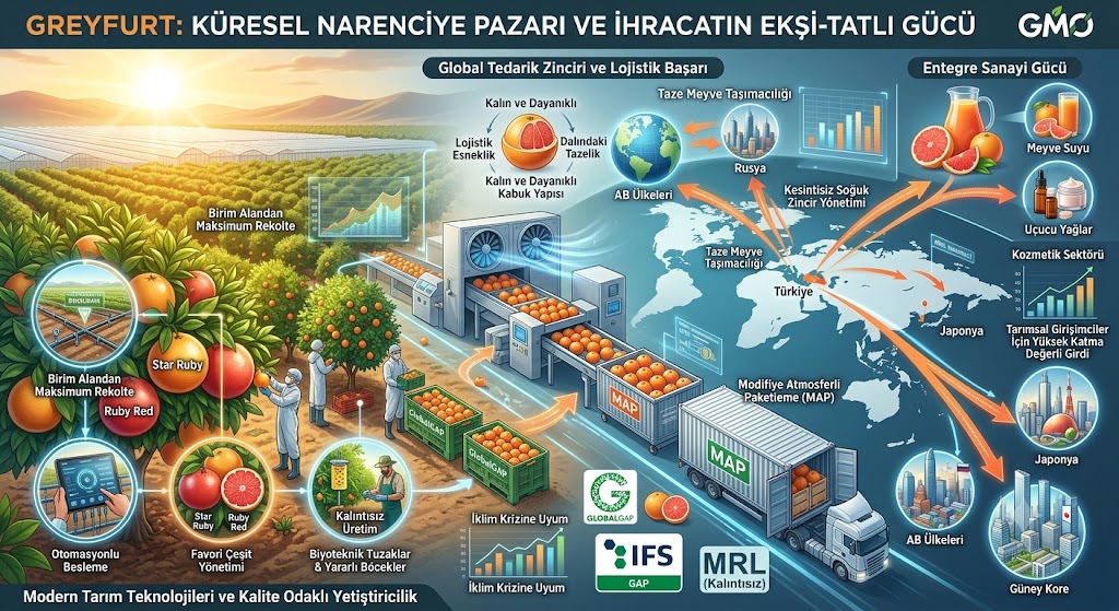 Greyfurt: Küresel Narenciye Pazarı ve İhracatın Ekşi-Tatlı Gücü