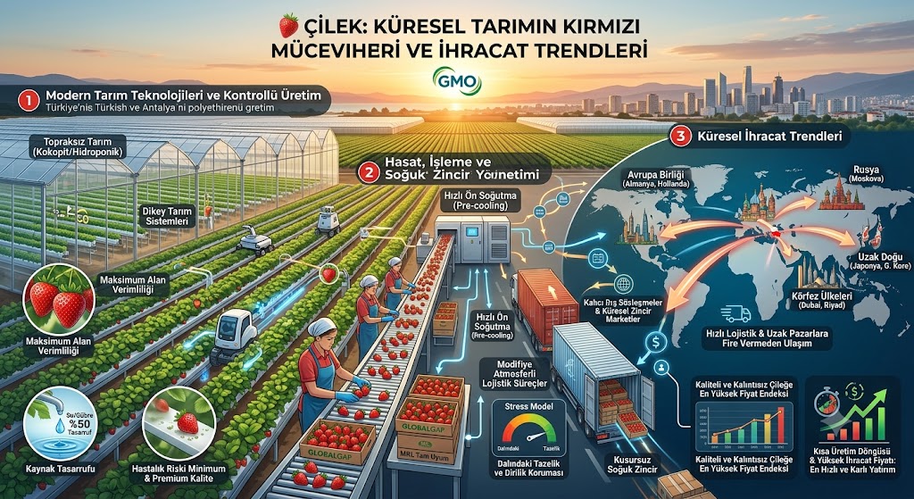 Çilek: Küresel Tarımın Kırmızı Mücevheri ve İhracat Trendleri 