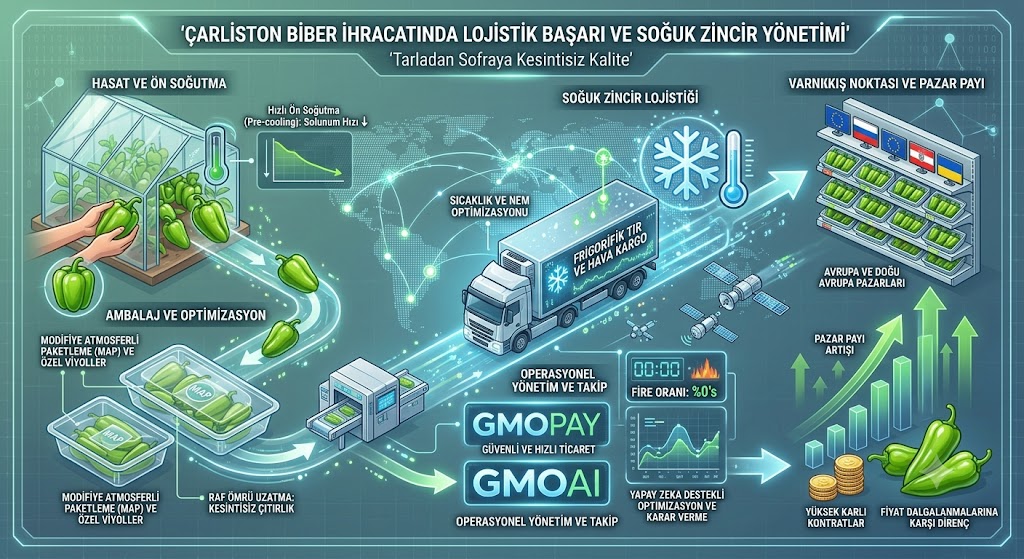 Çarliston Biber İhracatında Lojistik Başarı ve Soğuk Zincir Yönetimi