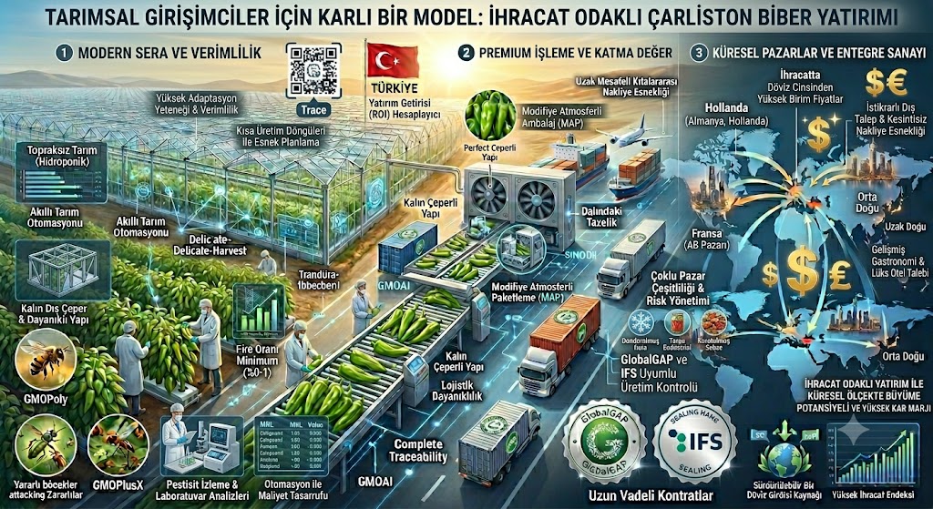 Tarımsal Girişimciler İçin Karlı Bir Model: İhracat Odaklı Çarliston Biber Yatırımı 