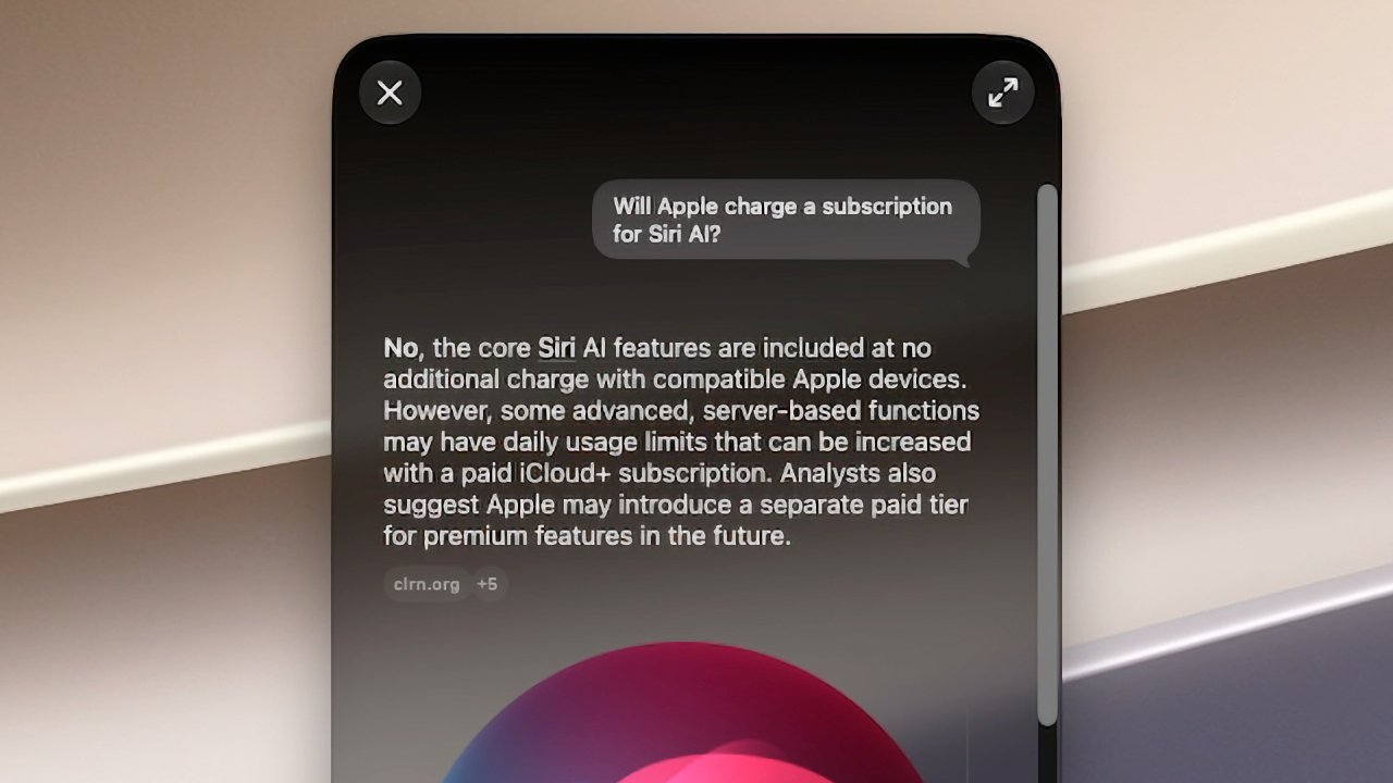 Siri AI Success Could Push Apple Toward a Paid Subscription Model