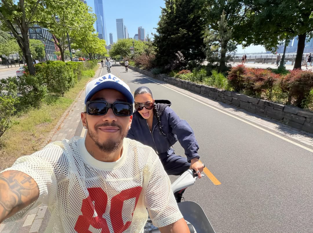 Lewis Hamilton and Kim Kardashian Go Instagram Official After Near Bike Crash in New York