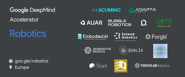 Powering the Future of Robotics in Europe: Google DeepMind Accelerator Selects 15 Companies