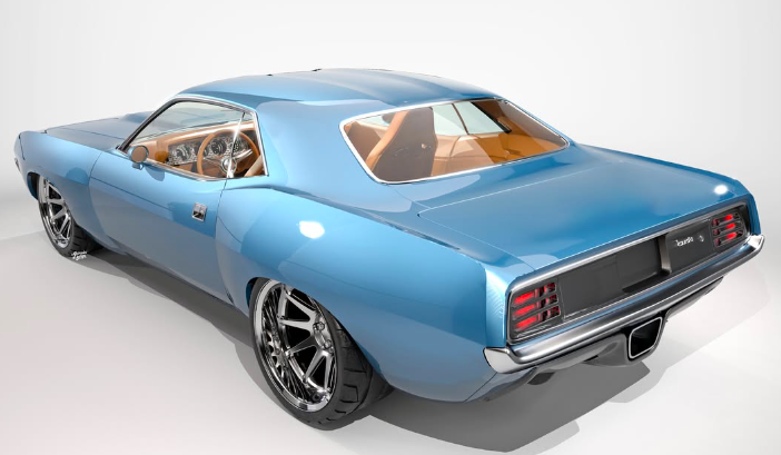 Plymouth Barracuda W16 : quand un artiste virtuel greffe un moteur Bugatti sur une muscle car des années 70