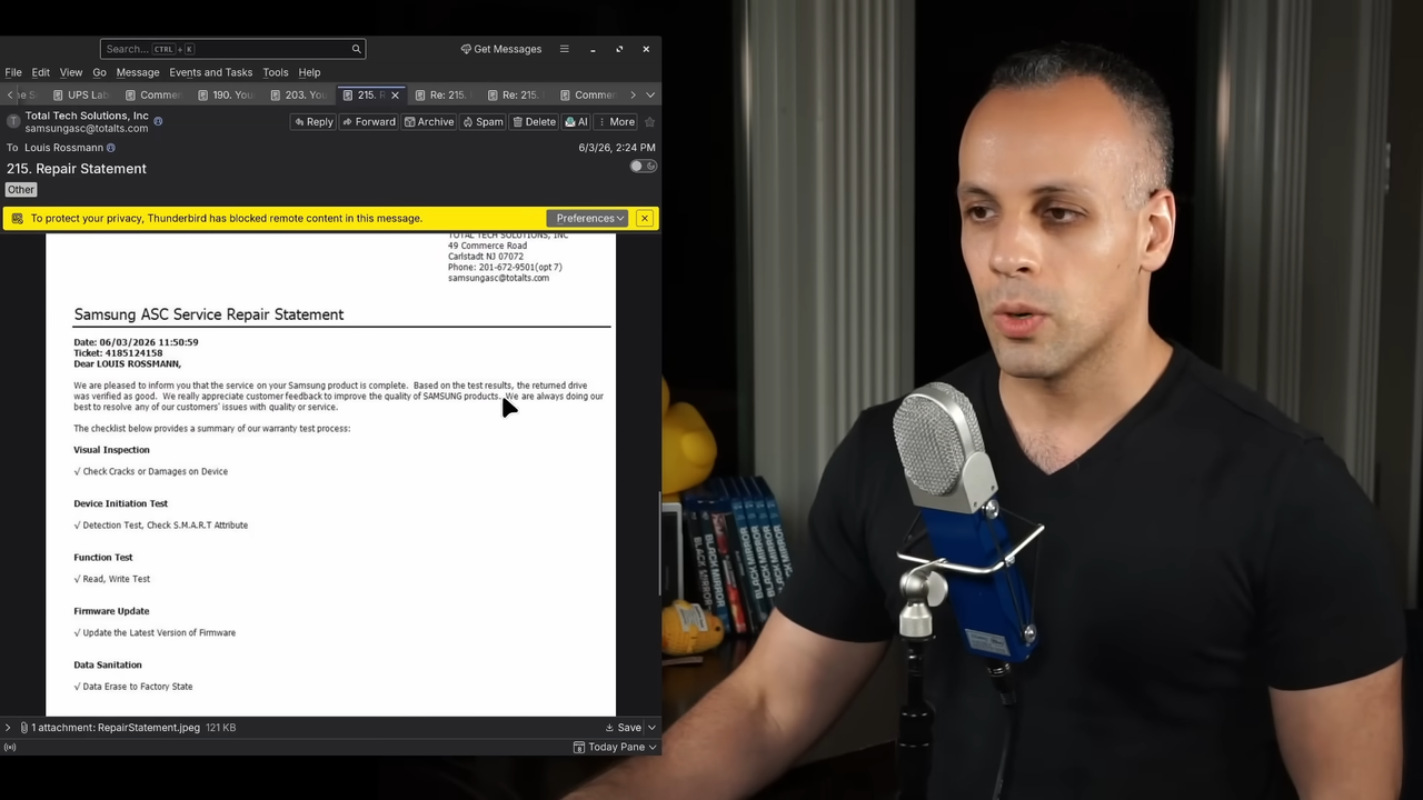 Louis Rossmann Sues Samsung Over Defective 4TB 990 Pro SSD: What You Need to Know