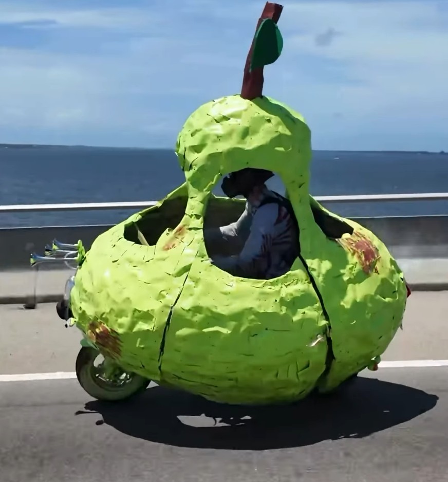 A Giant Rolling Pear Is Crossing America Because Fuel Prices Got Too High