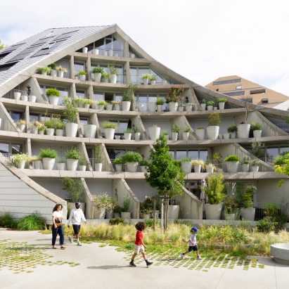 Plant Pots and People-Shaped Portals Animate Bordeaux Housing by MVRDV