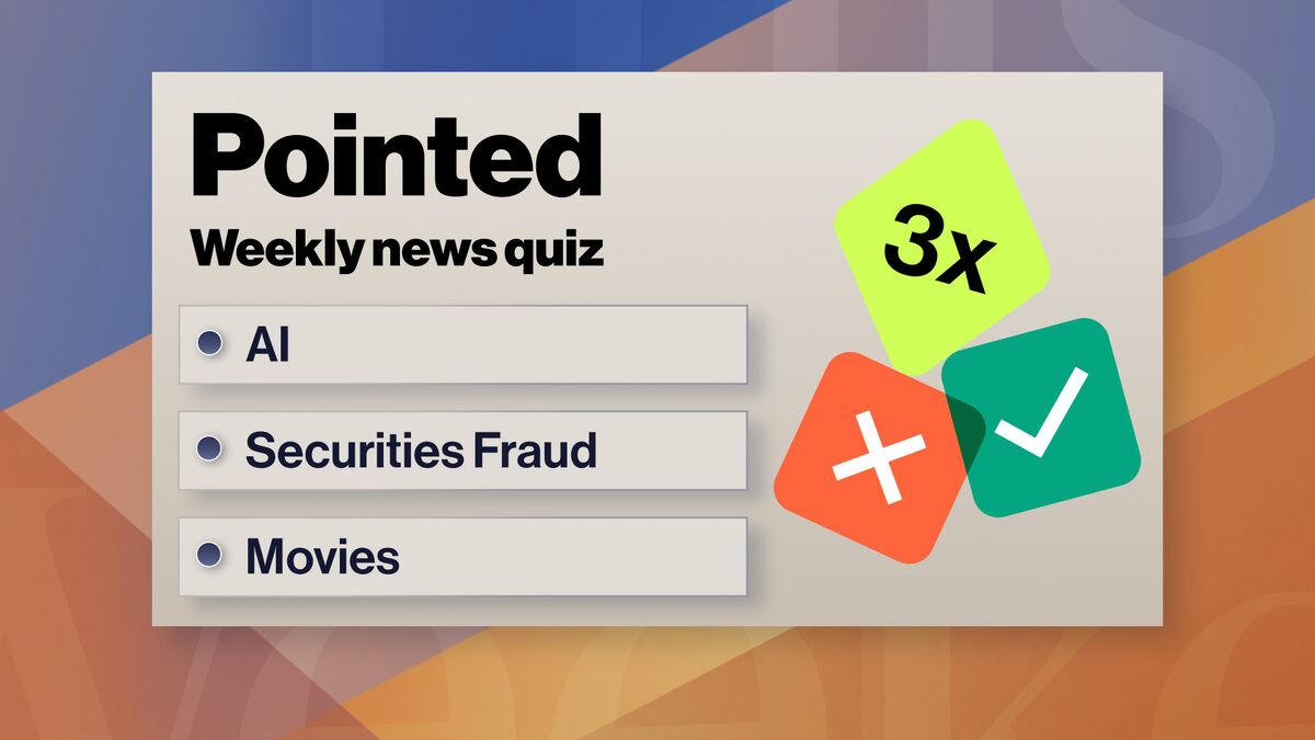 Pointed News Quiz: AI, Securities Fraud, and Movies — Bloomberg's Weekly Challenge Explained