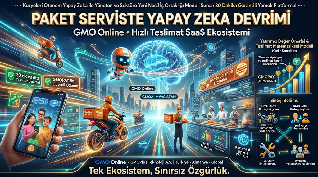 🍕Paket Serviste Yapay Zeka Devrimi: GMO Online Hızlı Teslimat SaaS Ekosistemi